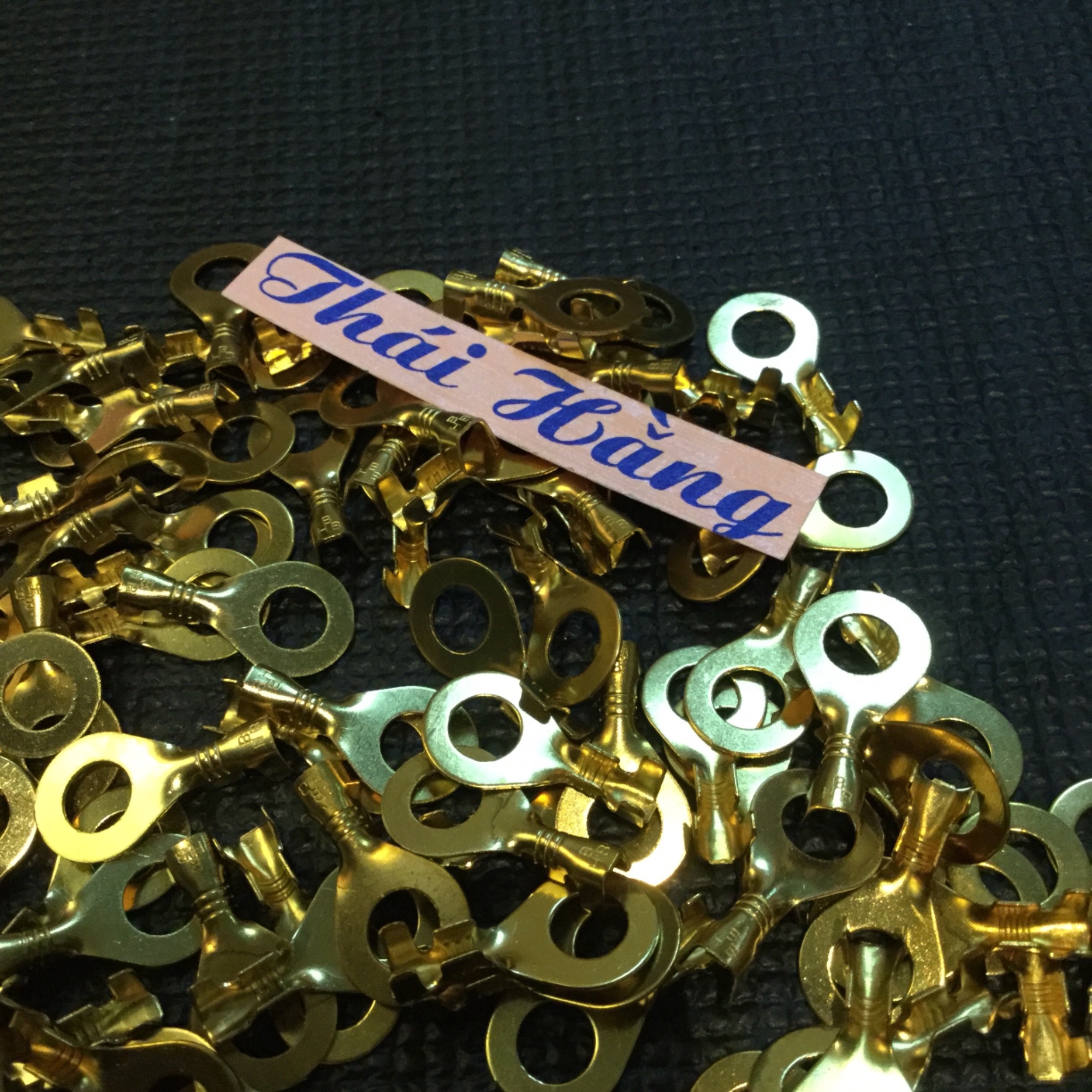 100 chiếc đầu cốt thau lỗ 0.7 mm