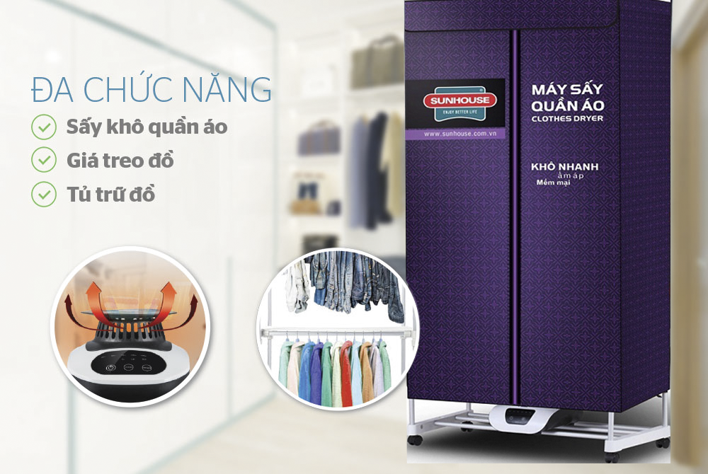 Tủ sấy quần áo SUNHOUSE SHD2707