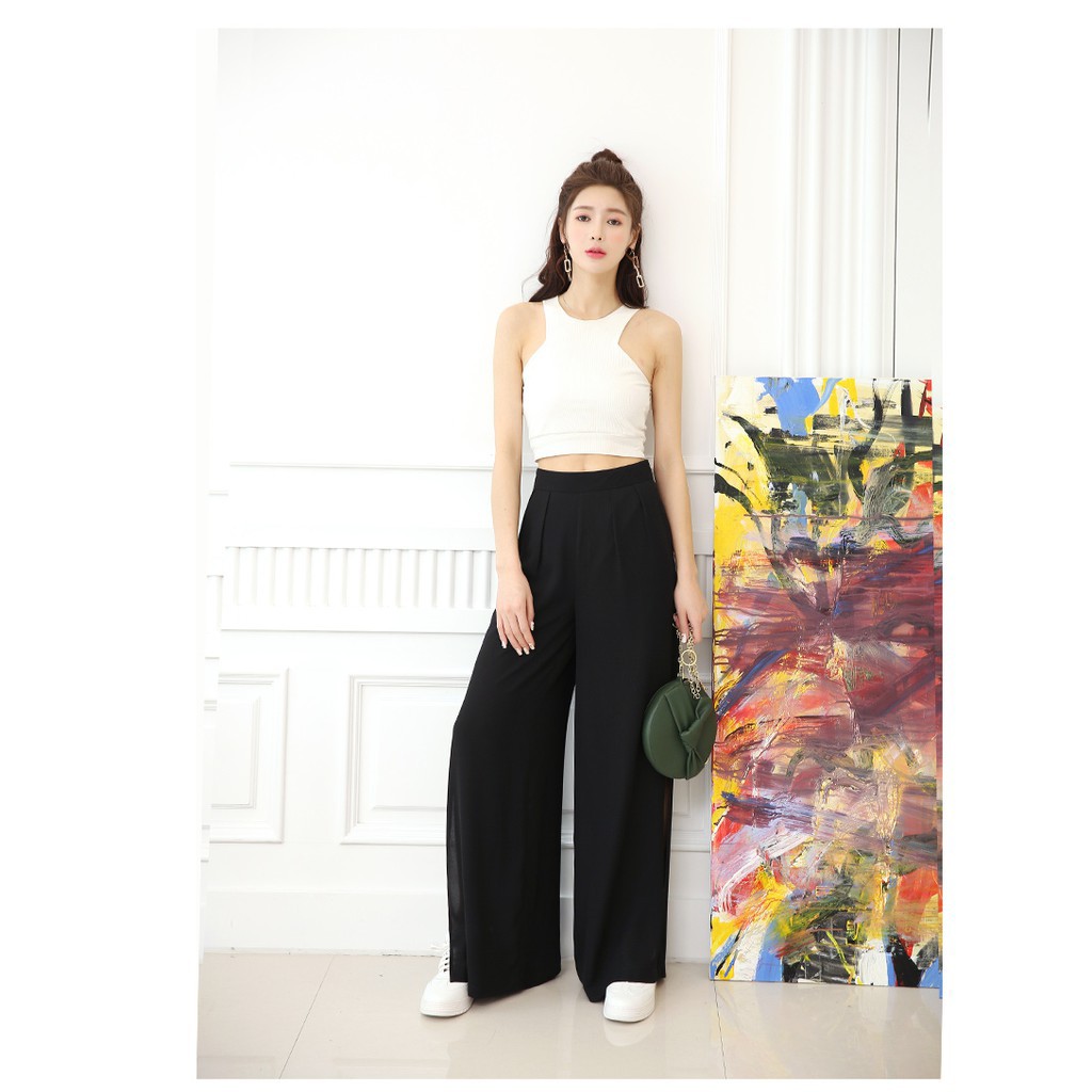 Quần culottes xẻ tà đủ size 40-100kg