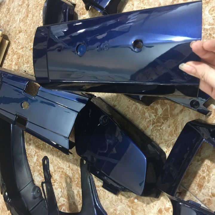 [TẶNG TEM]  Trọn bộ dàn áo dành cho xe CUB 82 màu XANH TÍM - có TẶNG THÊM BỘ TEM xịn