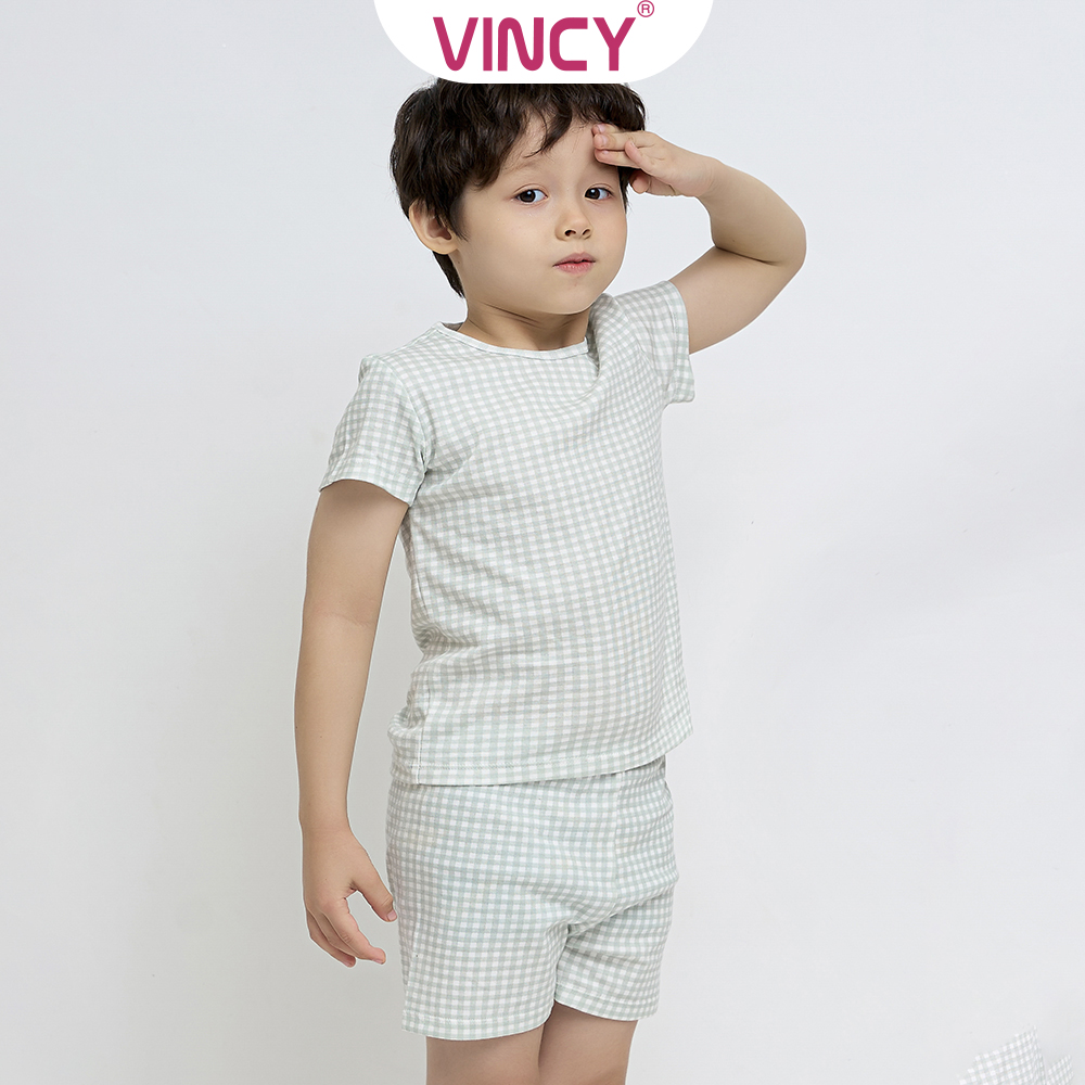Bộ đồ short thun bé vincy kst022s32