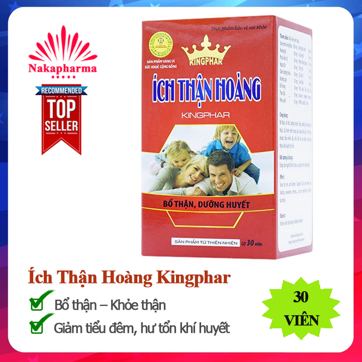 Ích Thận Hoàng Kingphar -  Bổ thận khỏe thận, giảm tiểu đêm, đau lưng mỏi gối, suy nhược