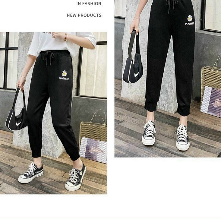 [Mẫu Mới 2022-Freeship] Quần jogger in bông cúc PEACEMINUSONE ĐT