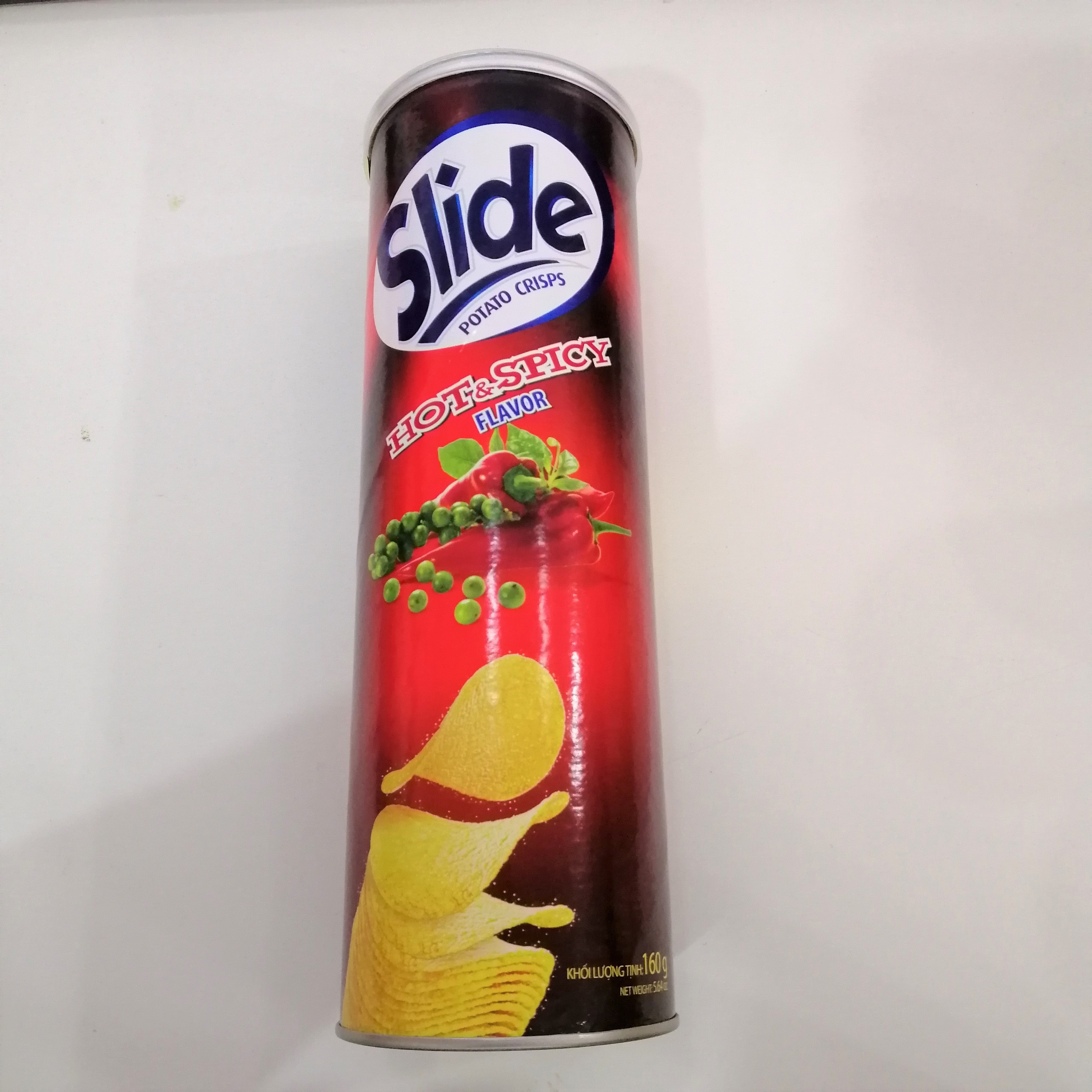 Snack Khoai Tây Slide Vị Thơm Cay (Lon 145g)