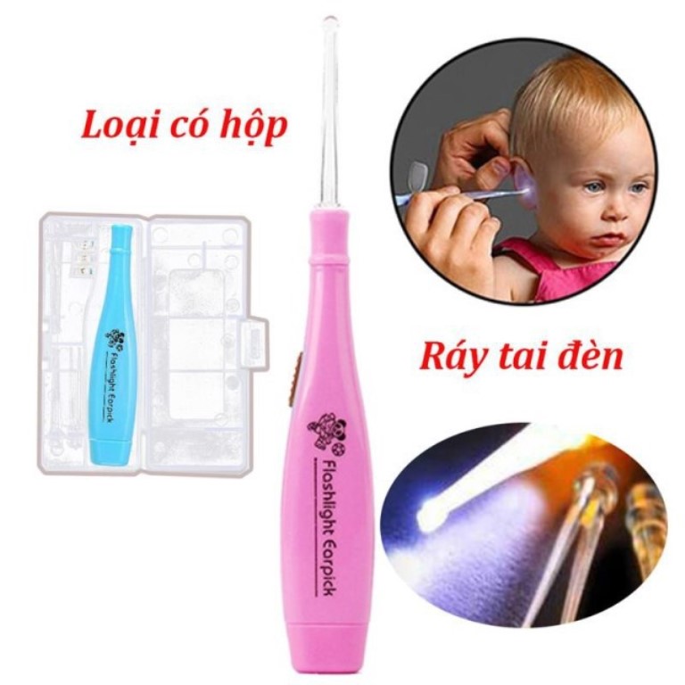 (FREESHIP ĐẾN 50k) Dụng cụ lấy ráy tai có đèn an toàn cho bé NAM7