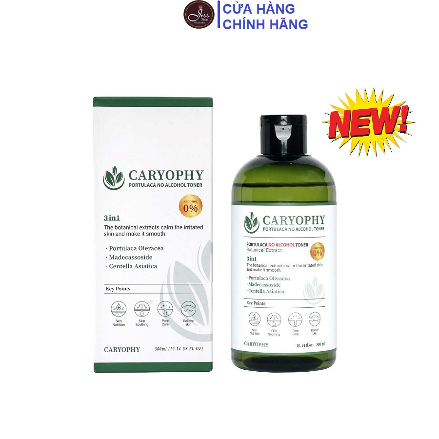 Mẫu Mới Nước Hoa Hồng Làm Dịu Da Caryophy Portulaca Toner 300ml