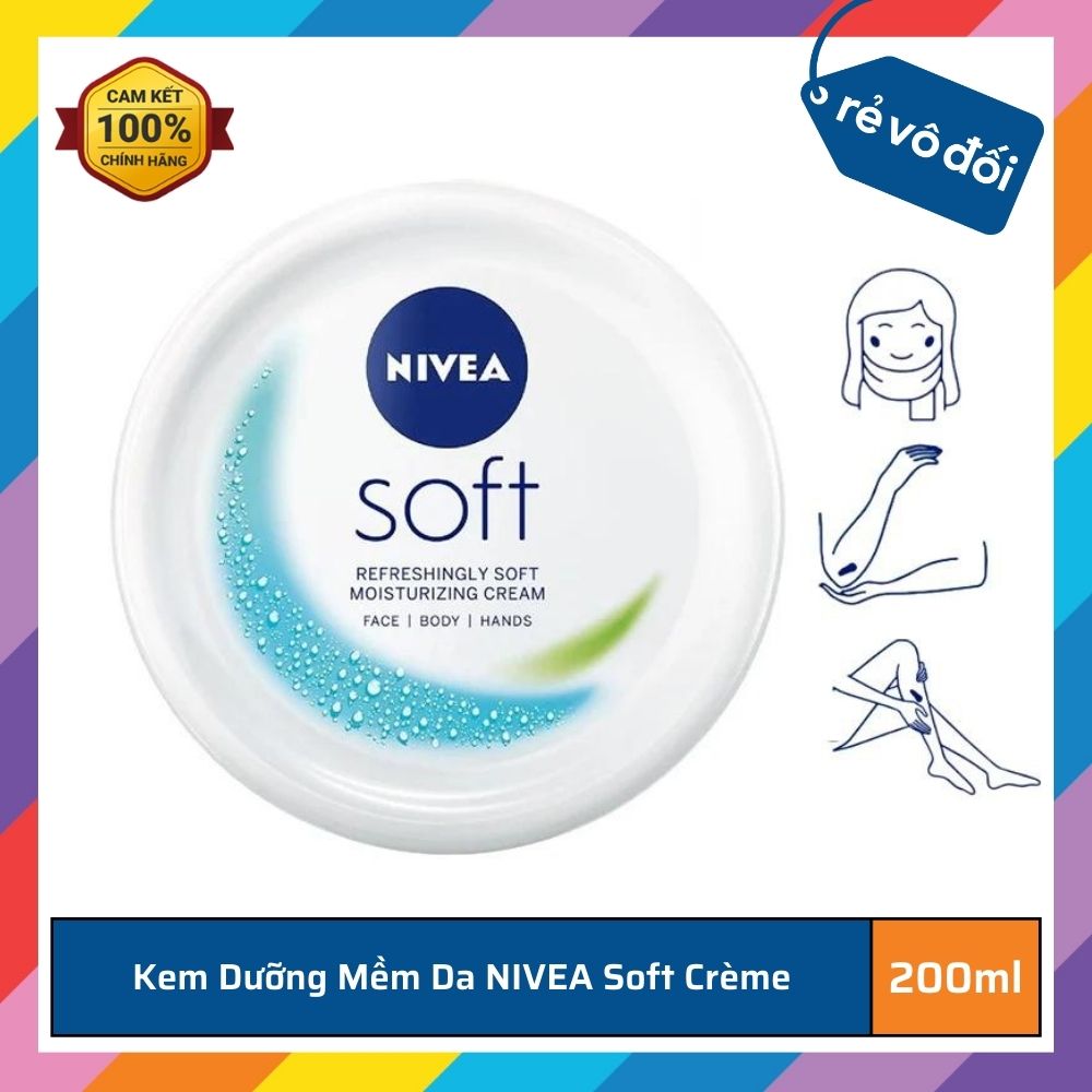 Nivea Soft creme moisturizer 50ml/ 200ml-Thailand
