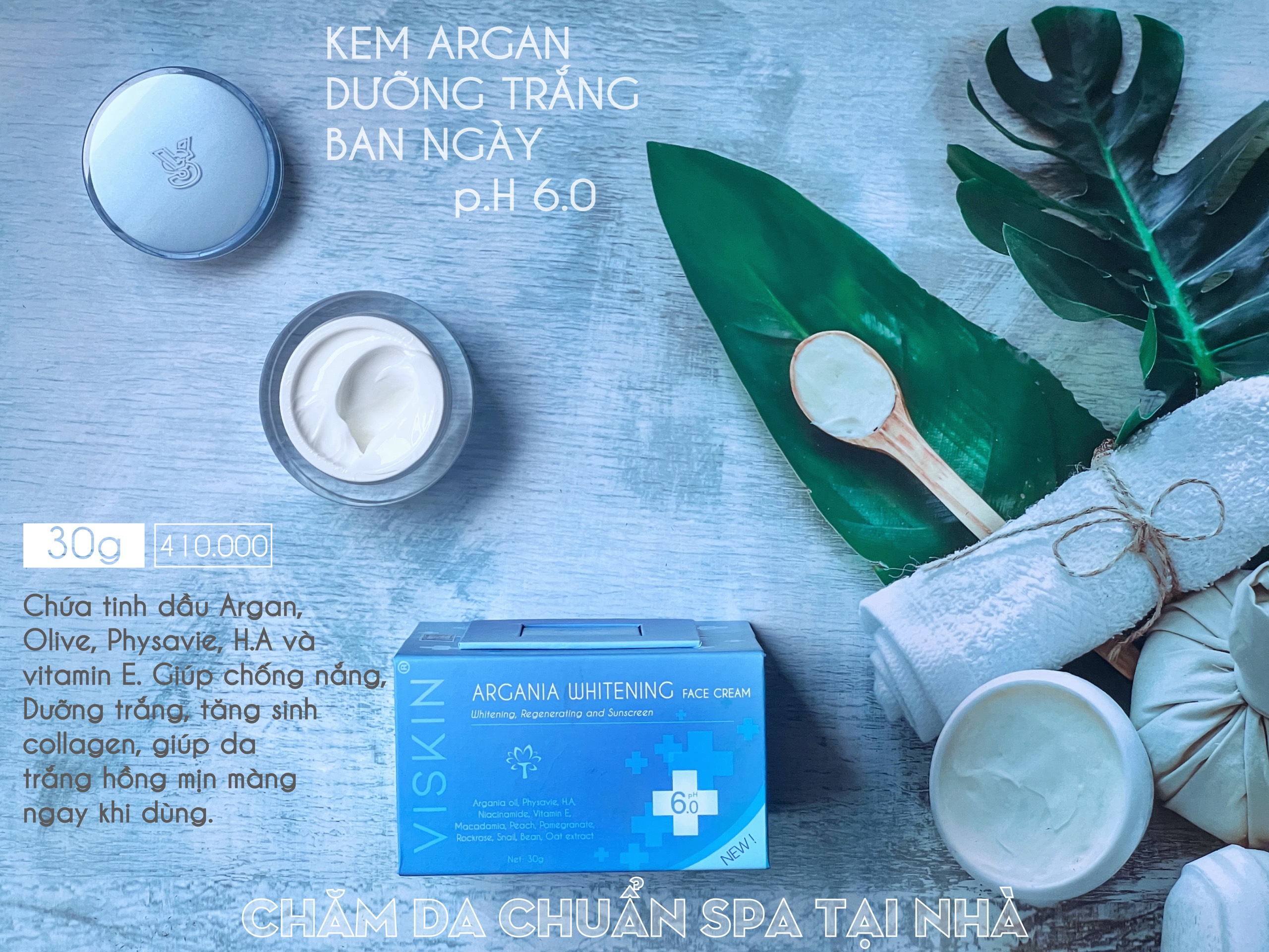 [HCM][CHÍNH HÃNG] KEM DƯỠNG TRẮNG VISKIN TINH CHẤT ARGAN