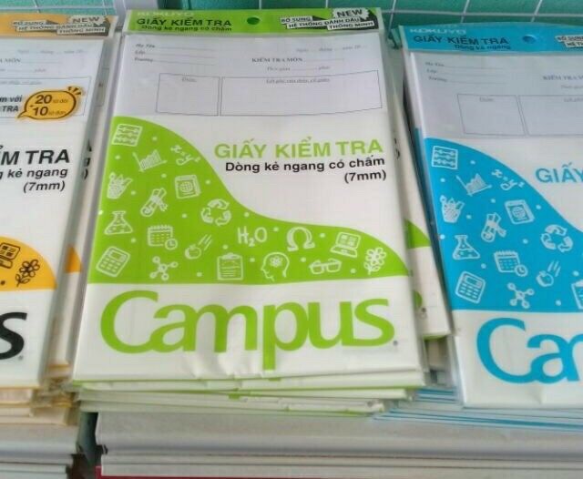 [GIẢM SỐC] tập giấy kiểm tra cấp 2 Campus ( 25 tờ đôi )