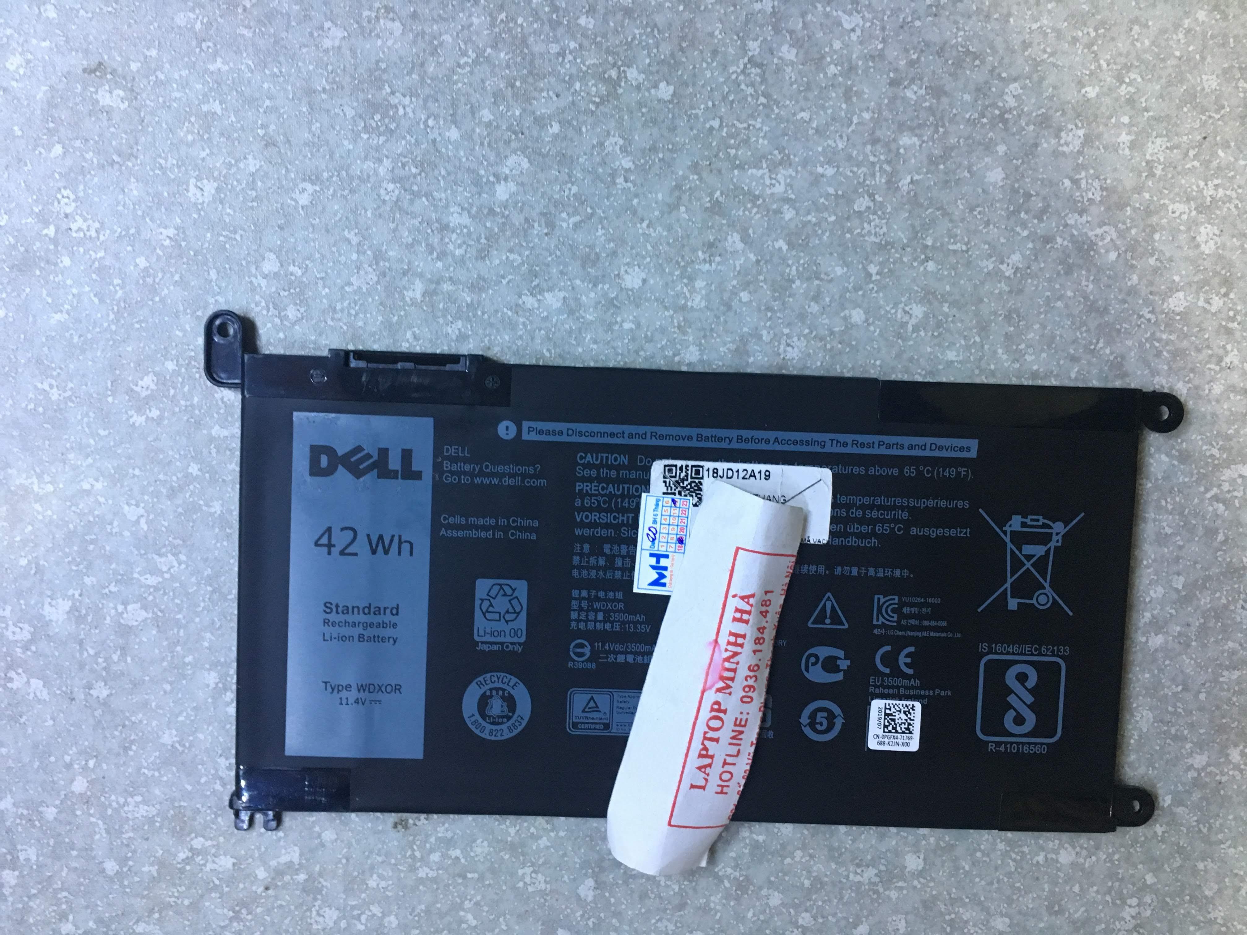 Pin laptop Dell Inspiron 13 5368 Zin
