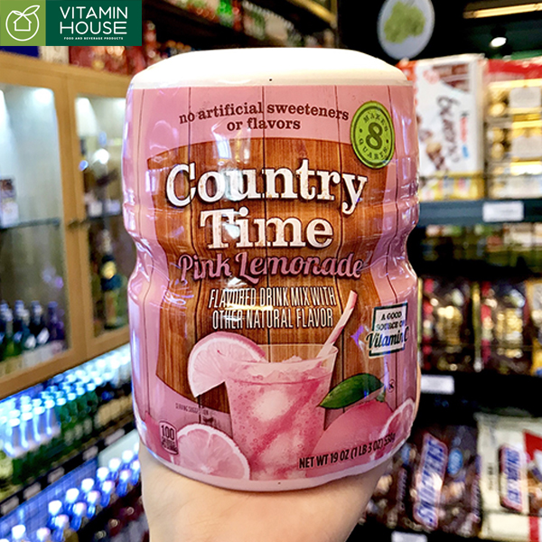 Bột pha Country Time Pink Lemonade 538g