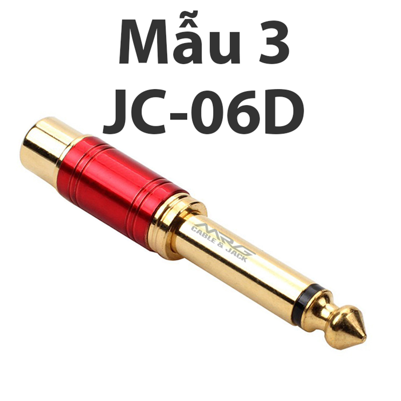 Jack Chuyển Đầu 6 Ly Ra AV Hoa Sen, giá 1 chiếc (6.5mm đực sang hoa sen cái) | đầu nối jack 6.5 sang rca bông sen, rack 6ly bông sen, jack 6ly av. JC