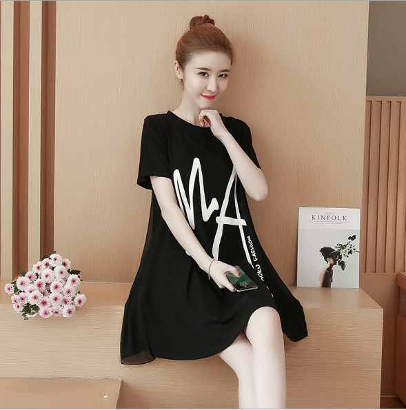 Váy bầu thiết kế Cẩm Vân chất cotton mềm mát V315