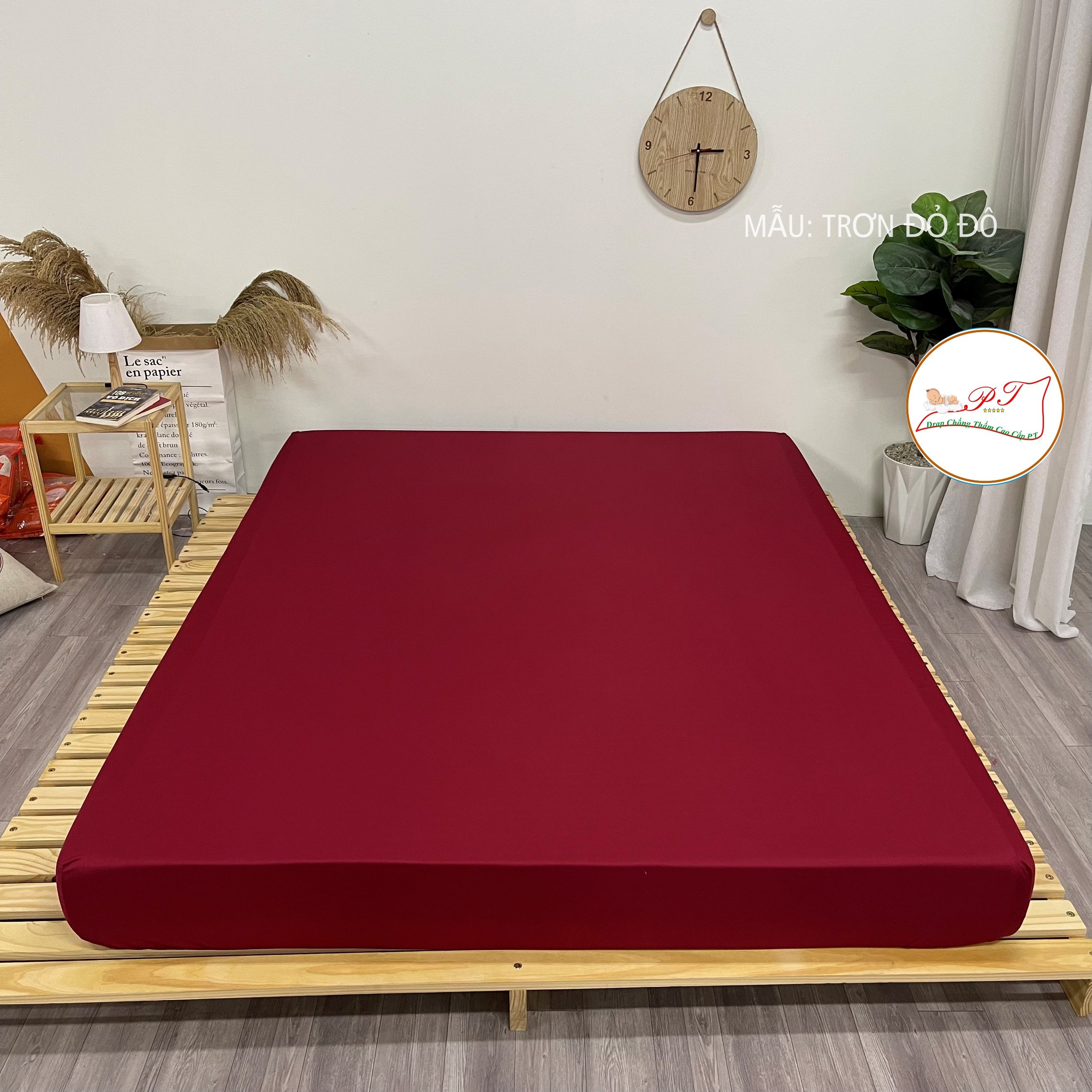 Ga Chống Thấm Cao Cấp PT Mẫu Họa Tiết Đỏ Đô
