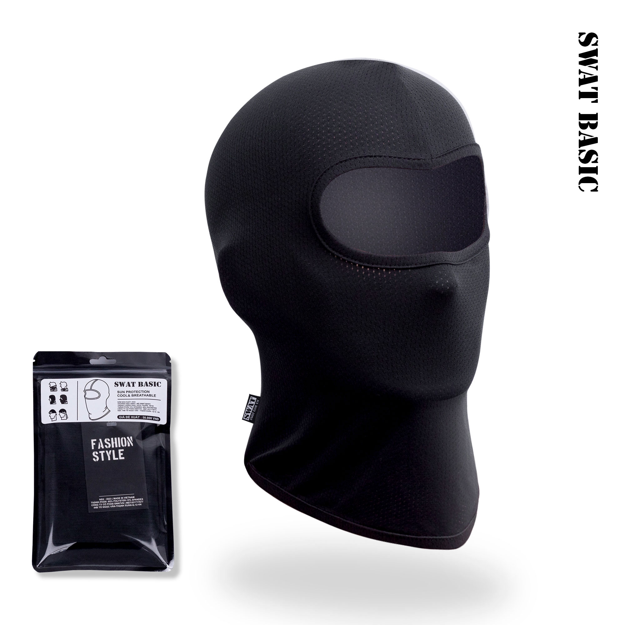Khăn trùm ninja basic làm từ vải spandex co giãn 4 chiều (khăn phù hợp cho các hoạt động ngoài trời như shipper, phượt, leo núi, câu cá, dã ngoại)