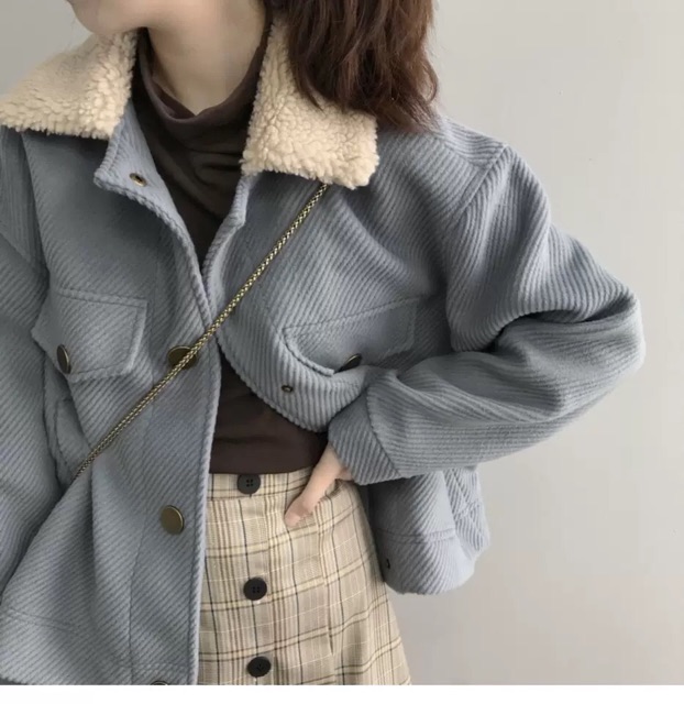 Áo khoác jacket dạ nhung ĐANG SẴN