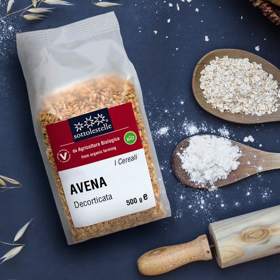 [HCM]Hạt yến mạch hữu cơ đã bóc vỏ Sottolestelle 500g Organic Hulled Oat