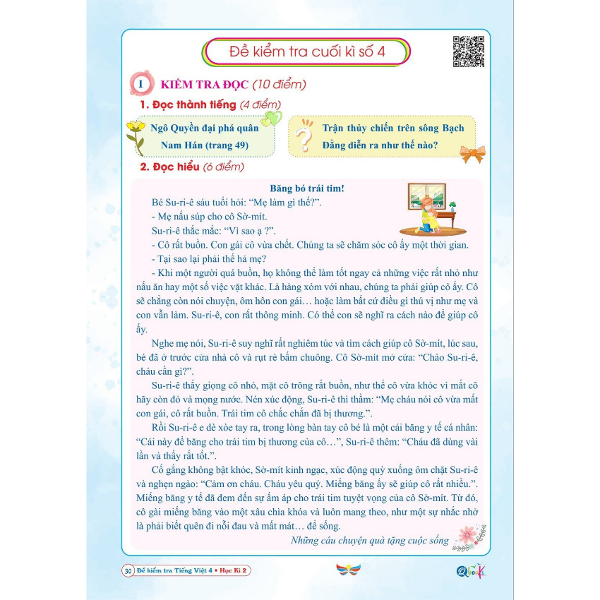 SÁCH - [ Lớp 4 - hk2 ] - Cánh diều - Đề kiểm tra tiếng việt 4 hk2