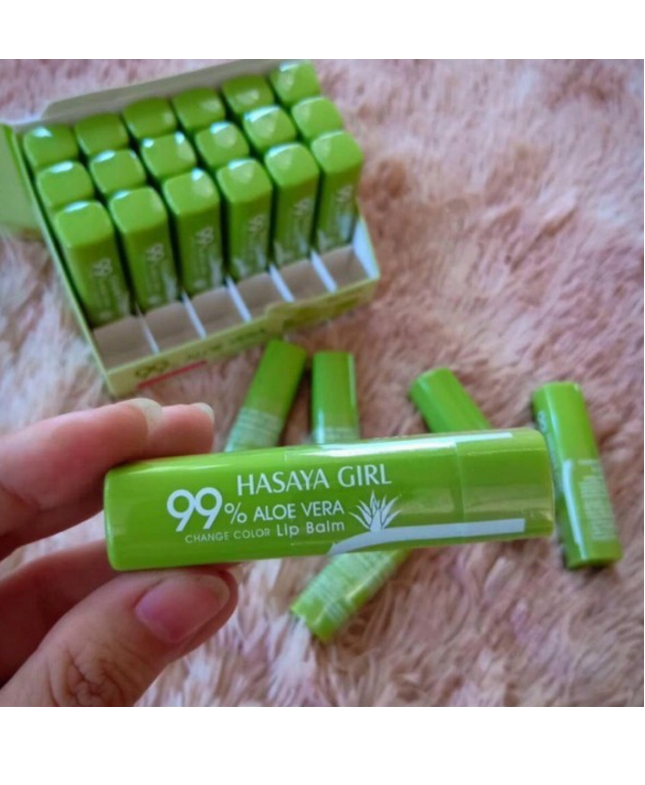 Son dưỡng môi nha đam lô hội Hasaya Girl Aloe Vera 99%