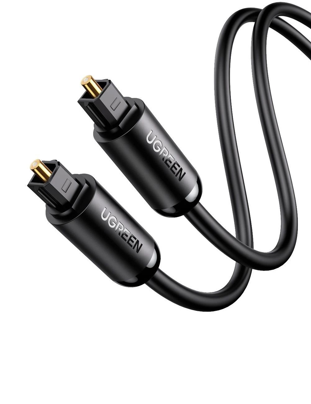Ugreen 70891 1.5m cáp quang toslink optical đầu mạ vàng 24k âm thanh 7.1 màu đen av122 70891