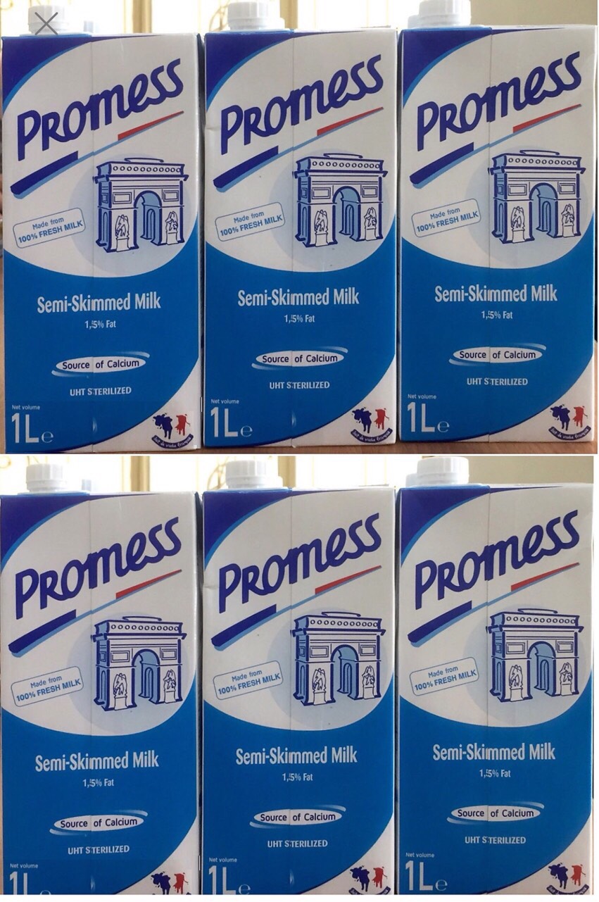 [HCM][ CHÍNH HÃNG DATE MỚI NHẤT] THÙNG  6 HỘP SỮA TƯƠI ÍT BÉO PROMESS