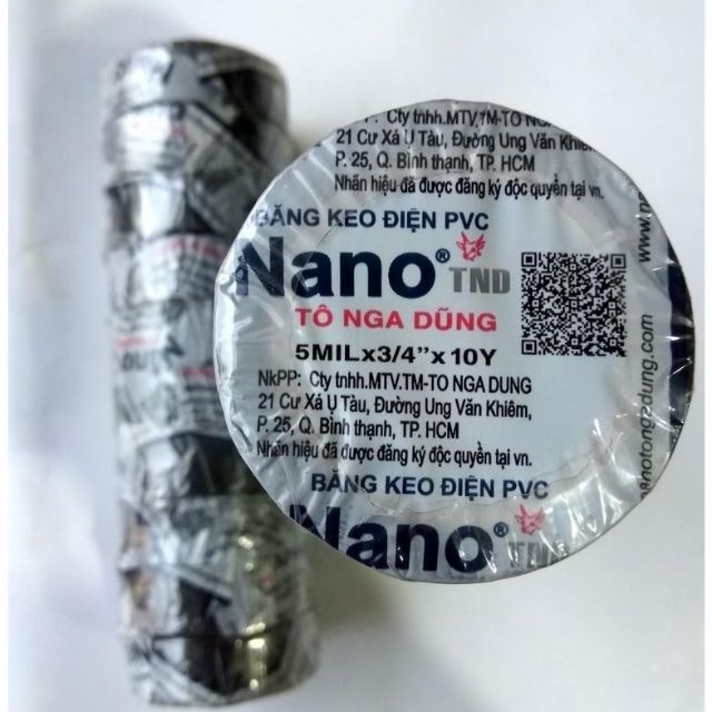 Băng Keo Nano Đen Cách Điện Nhỏ và Lớn