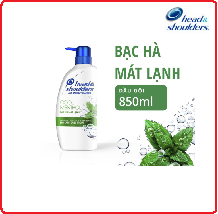 Dầu Gội HEAD & SHOULDERS Bạc Hà Mát Lạnh Chai 850ml