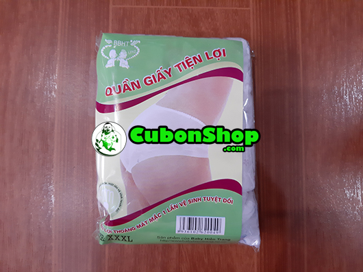 Gói 5 quần lót giấy sau sinh hoặc đi du lịch