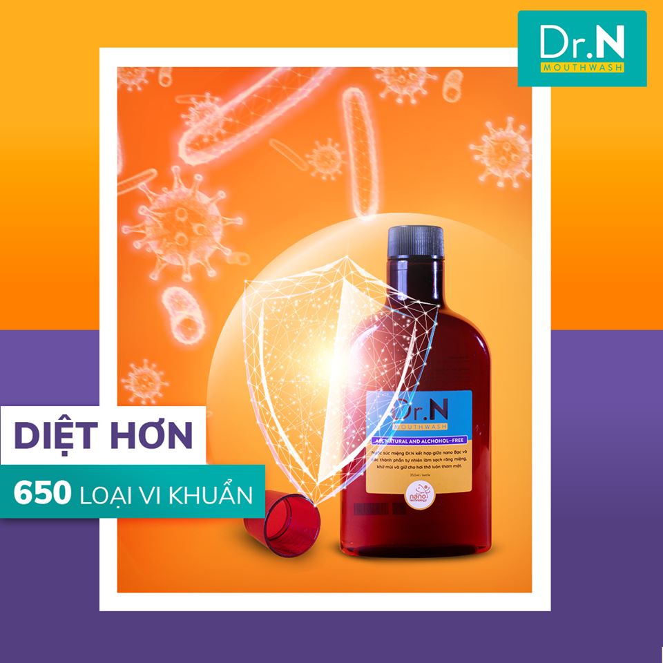 Nước súc miệng Nano bạc Dr.N 350ml