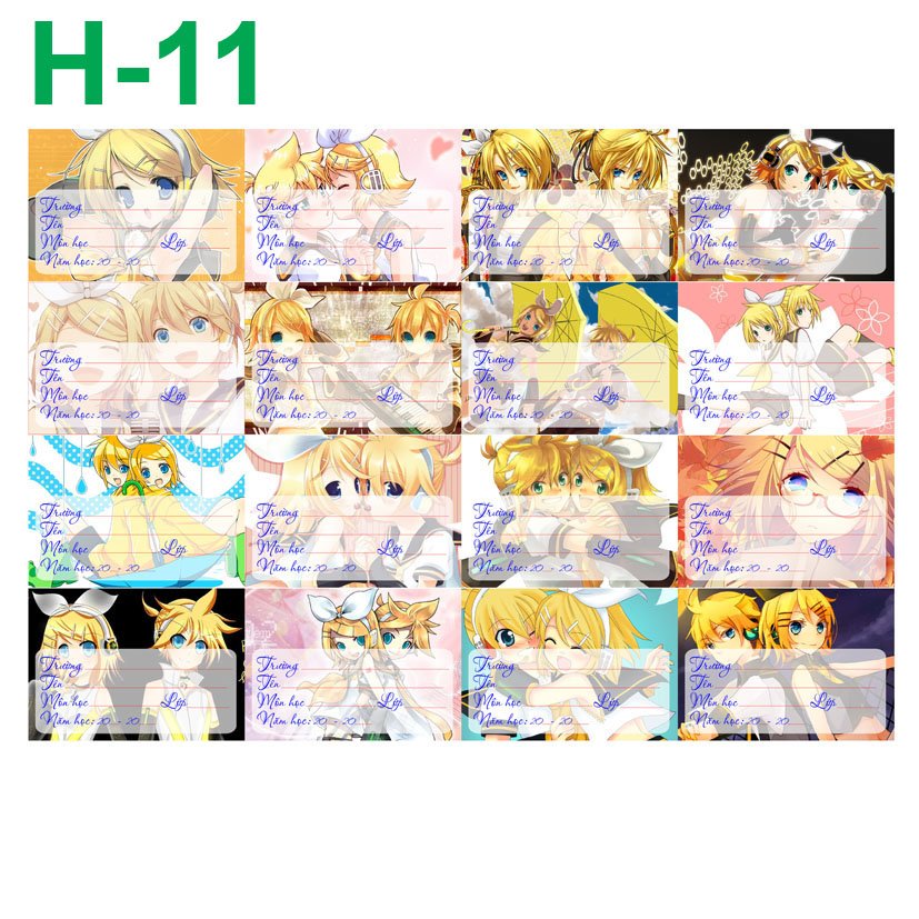 Nhãn vở set 32-64 nhãn vở Hatsune Miku