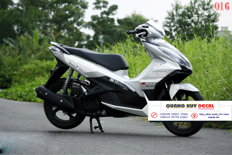 Tem trùm Air Blade trắng xám - Độ dán team trùm decal xe máy Air Blade trắng xám - Team trùm decal xe máy Air Blade rẻ đẹp và chất