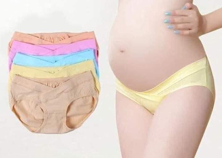 Combo 5 Quần Lót Cạp Chéo Cho Bà Bầu Túi Zip