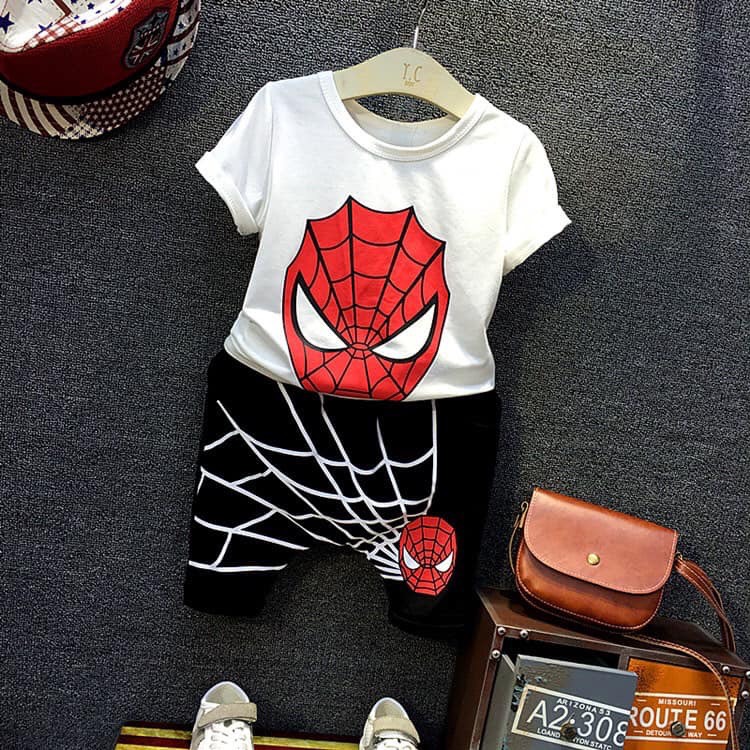 [Ảnh thật] Bộ siêu nhân nhện cực ngầu, chất cotton co dãn 4 chiều mềm mát