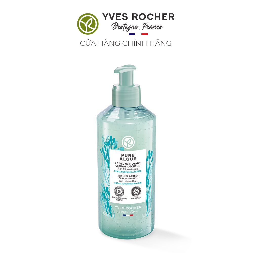 Gel rửa mặt Yves Rocher Pure Algue Cleansing Gel 390ml
