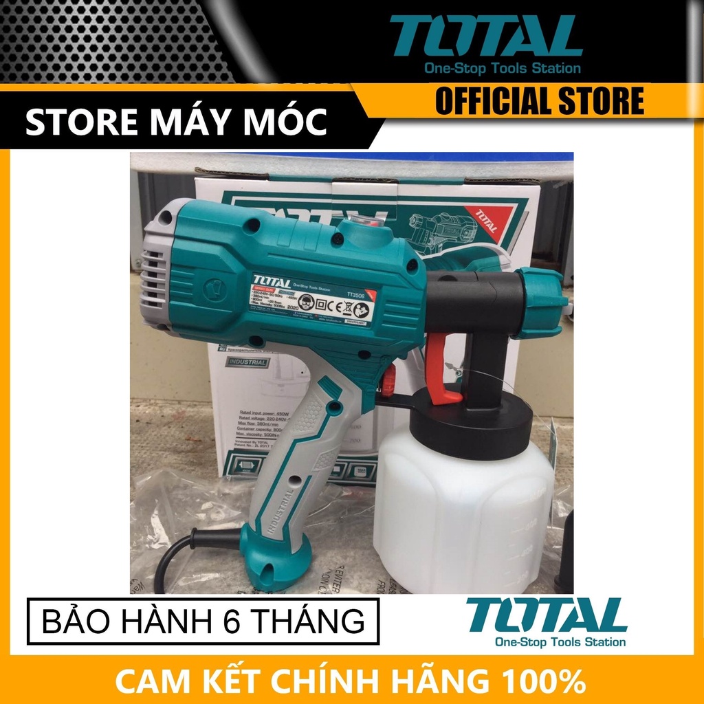 Máy phun sơn bằng điện 450w 800ml total tt3506- hàng chính hãng