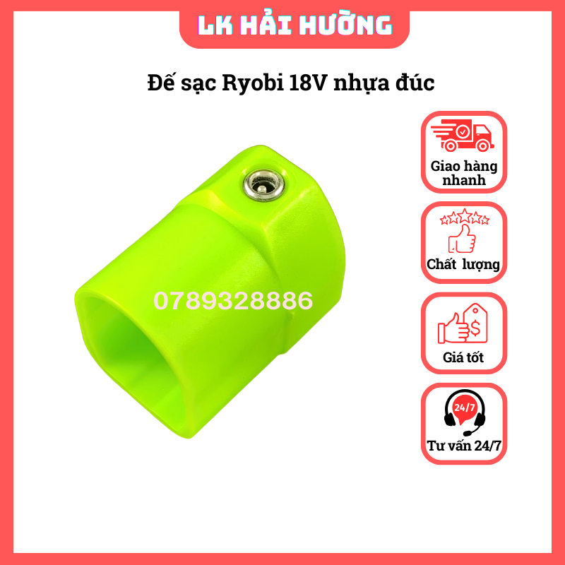 Đế nhựa đúc adapter sạc pin Ryobi 18V