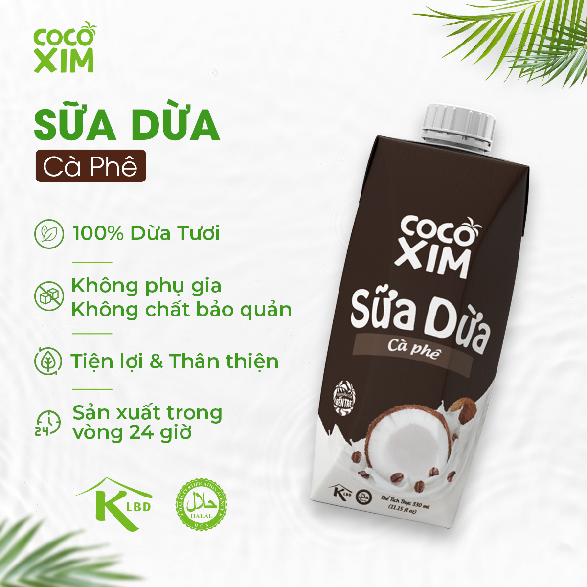 Combo 6 Hộp Sữa dừa Cocoxim Coffee 330ml/hộp