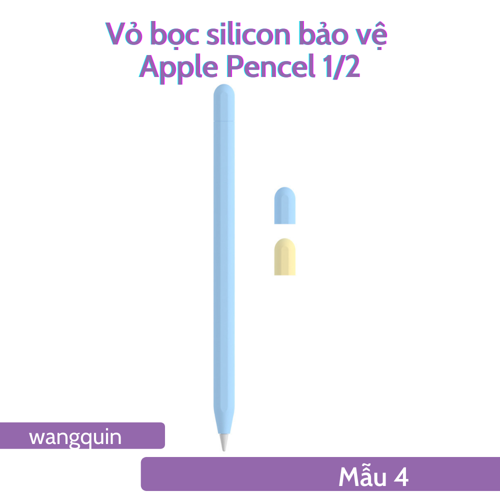 Sẵn VN - Vỏ bao ốp silicon, case cho Apple Pencil 1- Vỏ bọc bảo vệ bút cảm ứng cao cấp siêu mỏng đủ màu