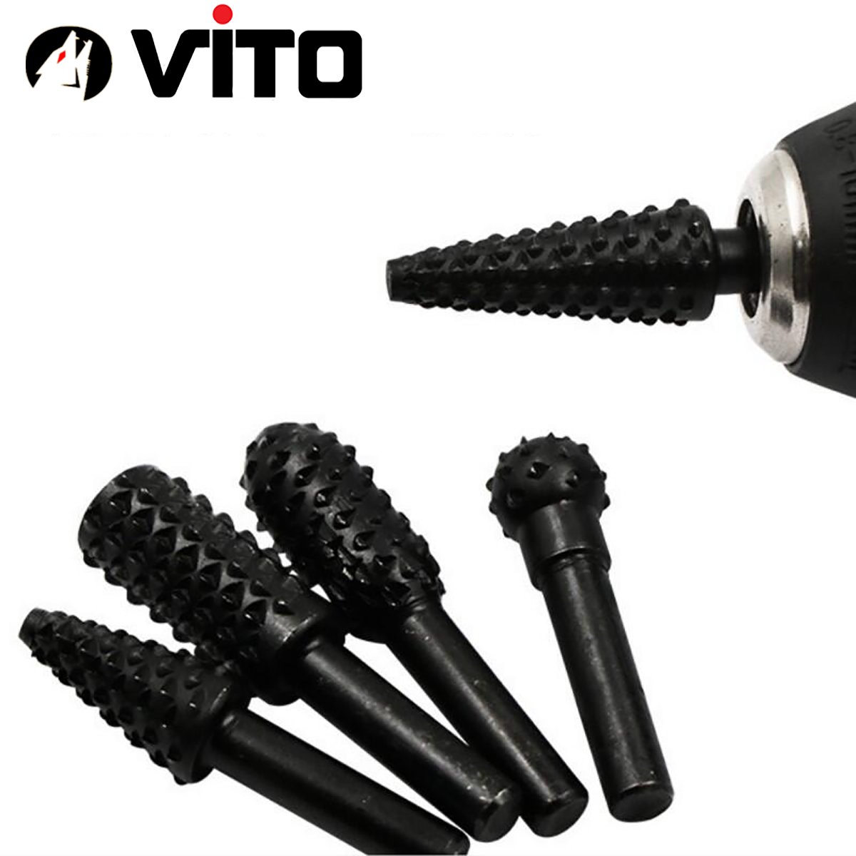 Bộ 5/10 Mũi Phay Mài Khắc VITO Làm Gỗ Lũa Đa Năng