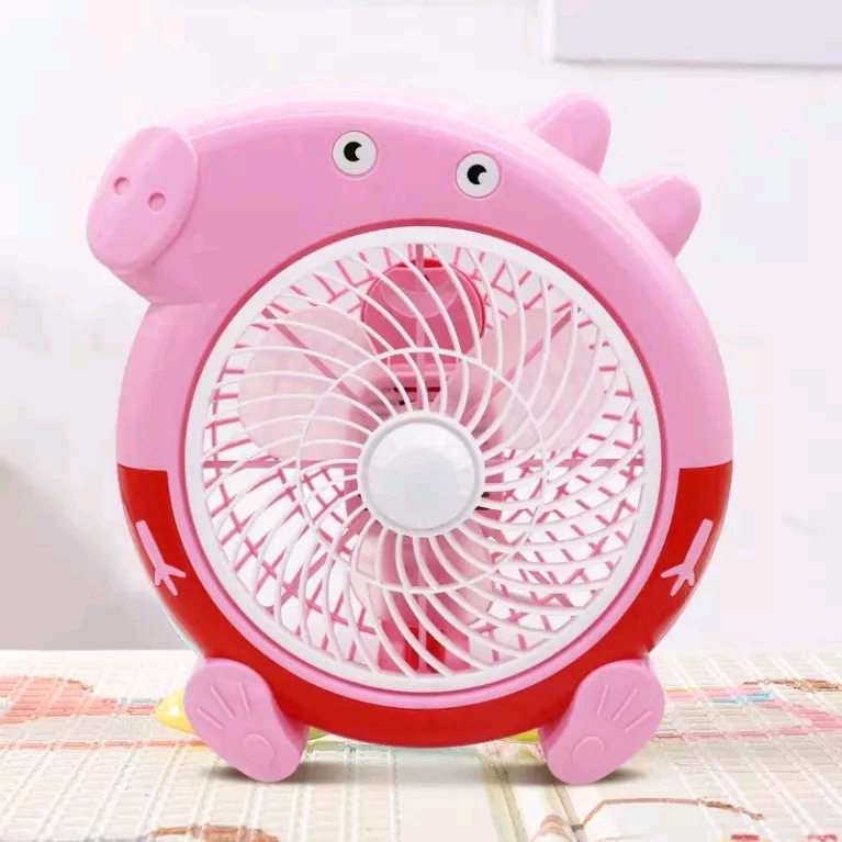 Mini office animal-shaped desktop fan, plug-in mini office desk fan