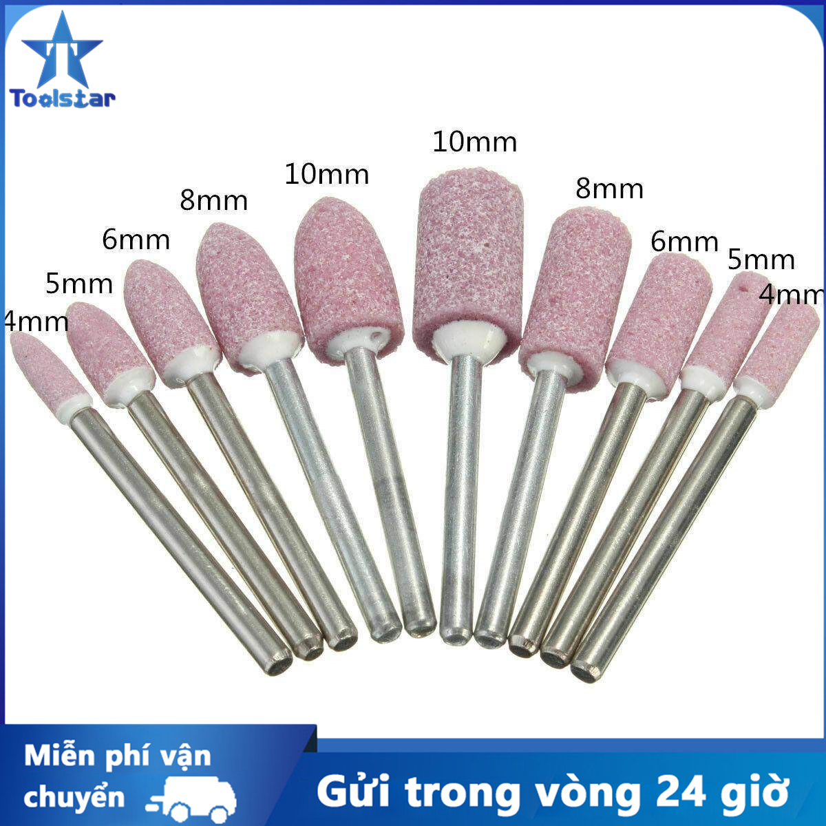 DIY Polishing Wheel Jade Wood Abrasive Attachment Mounted Stone Rotary Metal Mold Set 10Pcs