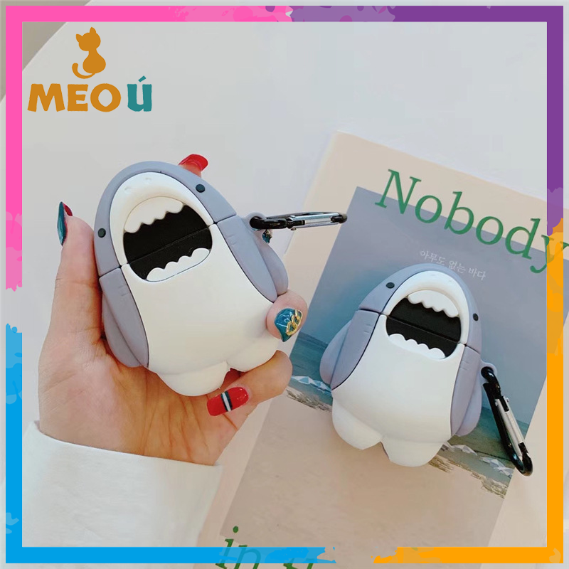 [HCM]Case Airpods Cá Mập Xám cho AirPods 1/2 - airpod case