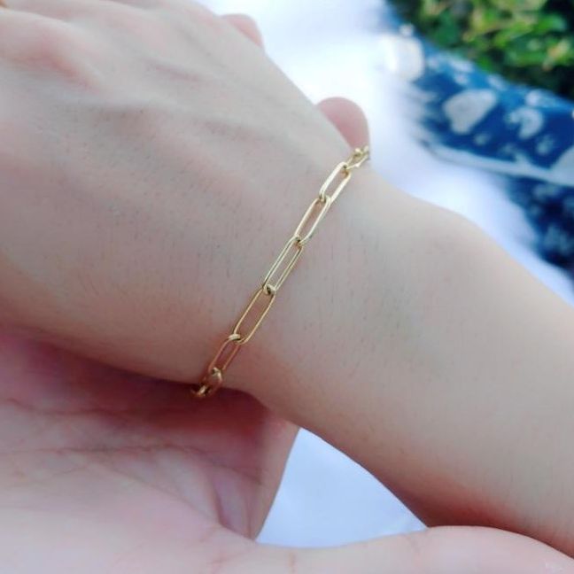 (Have signed hiệu-không ANF sweat) bracelets women chain small smooth titanium high-end-user extra long comfortable wash does not fade