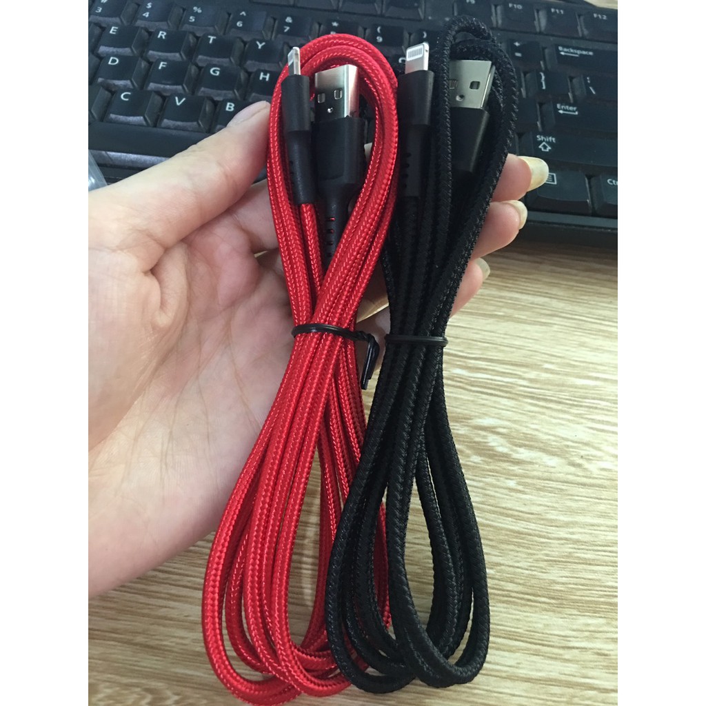 Dây Sạc IPhone, Android, Type C Dài 3M Bọc Dù, Siêu Dài, Siêu Bền, Tiện Lợi