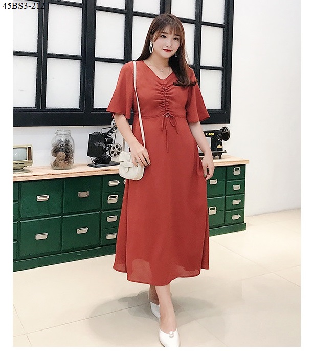Đầm suông rút ngực cao cấp big size