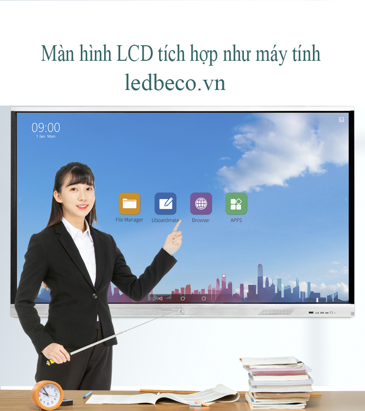 màn hình LCD Giáo dục có chân đẩy