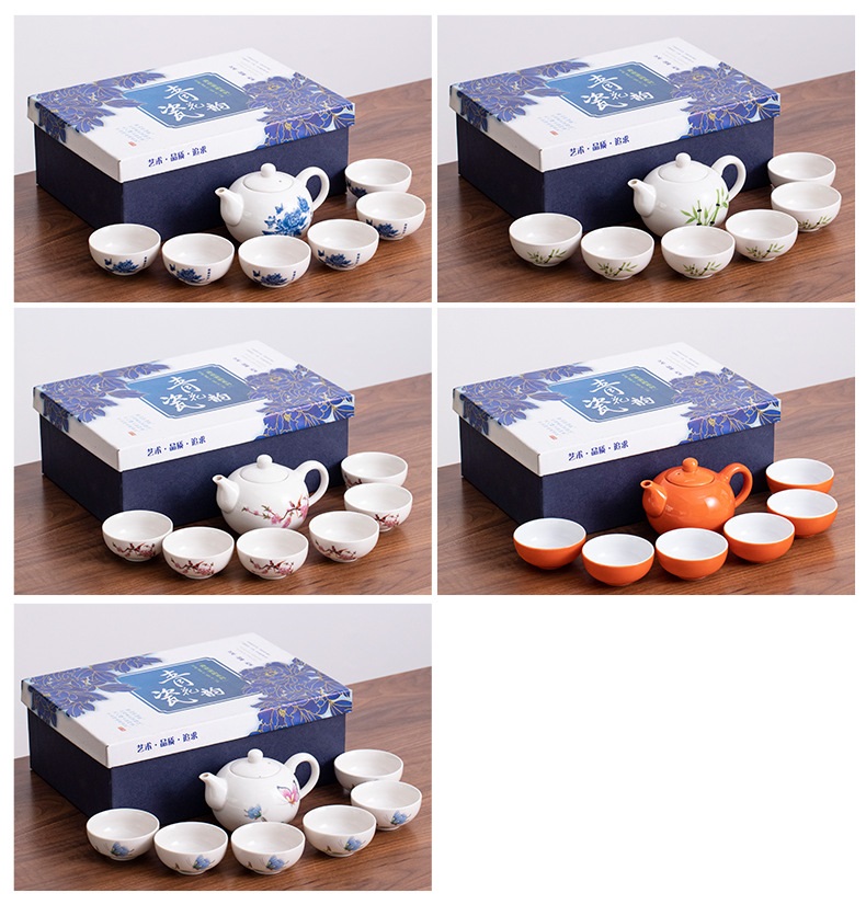 Bộ ấm chén sứ pha trà đạo (Bao gồm 1 ấm và 06 chén)