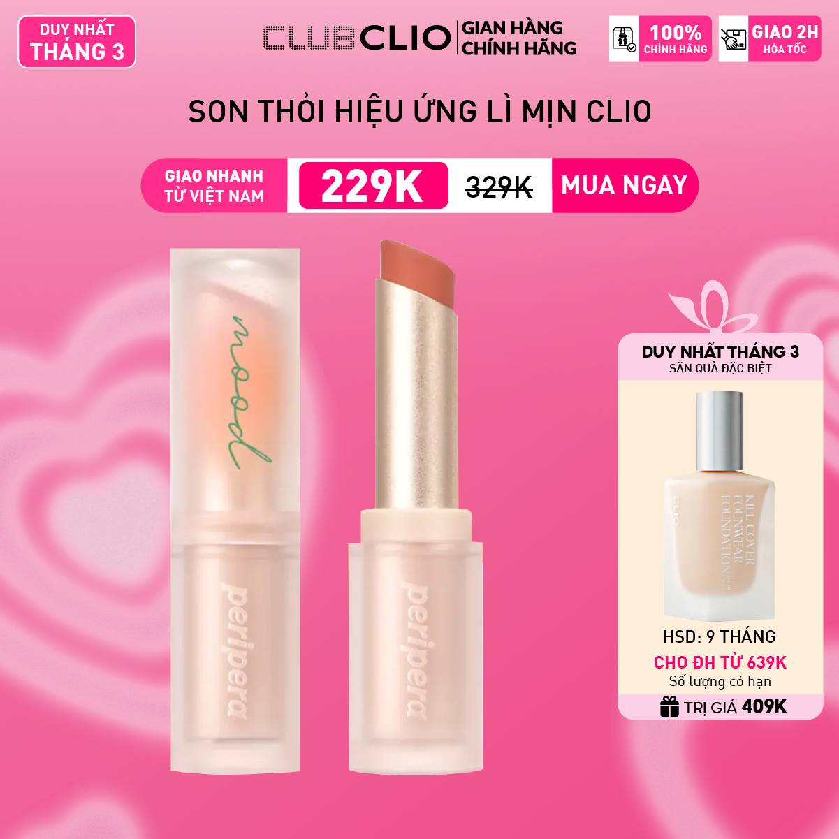 [Săn Deal]Son Lì Peripera Ink Mood Matte Stick 3G