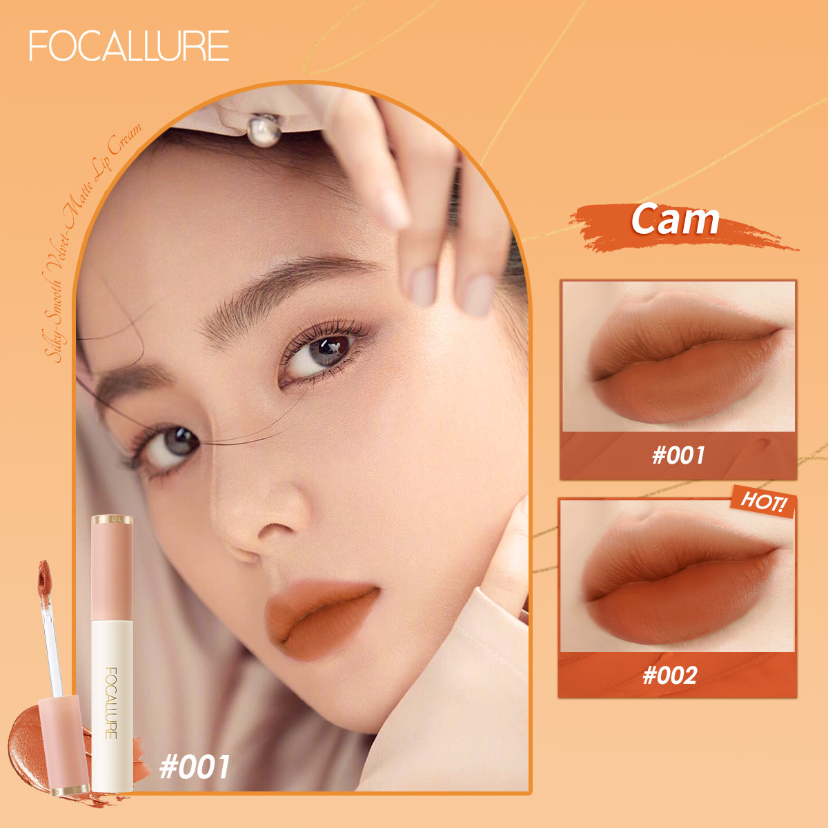FOCALLURE Son Kem Lì Mềm Mịn Và Dễ Tán 2.4g