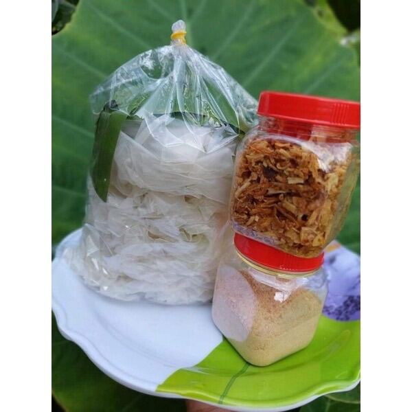 Combo 500g Bánh tráng rìa phơi sương thơm dẻo + Muối nhuyễn + hành phi